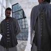 Black Menswear Shirt Boho Men Ceremony Outfit Sustainable